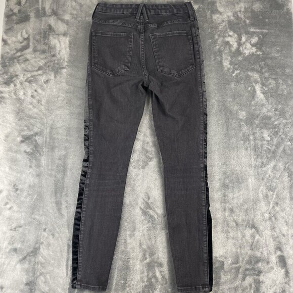 Good American Good Legs Jeans Womens 4/27 Black Skinny Ankle Stretch - Picture 2 of 10